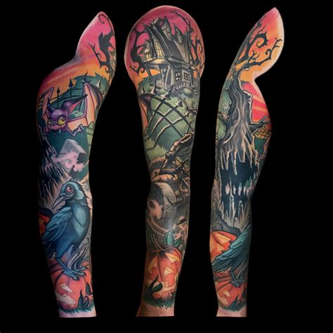 My Halloween sleeve done by Daniel Farren at Fable Tattoo in Richmond ...