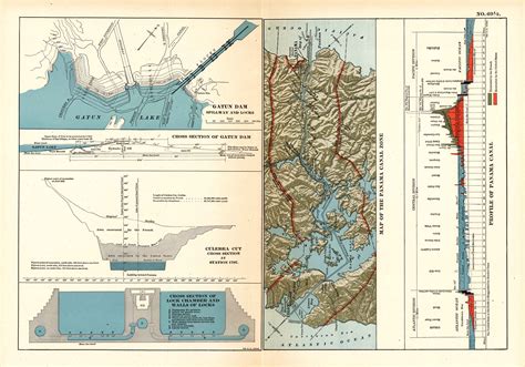 Map of the Panama Canal Zone - Art Source International