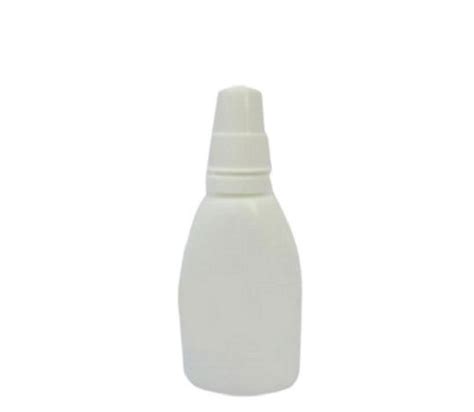 White 10 Milliliter Plastic Oval Nasal Spray Bottle With Dropper