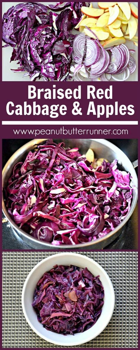 Braised Red Cabbage with Red Onion Apples and Balsamic