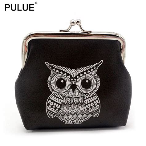 Cartoon Small Wallet PU Leather Owl Pattern Coin Purses Female Change