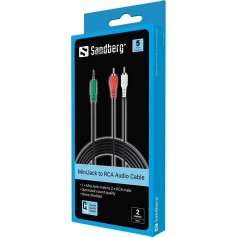 Sandberg MiniJack-M->2xRCA-M 2 m (500-97) - Sandberg A/S