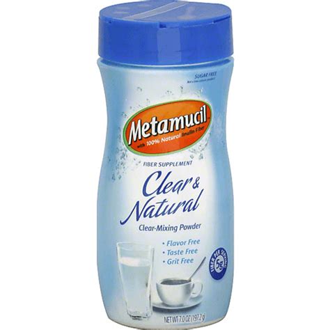 Metamucil Clear And Natural Fiber Supplement Clear Mixing Powder