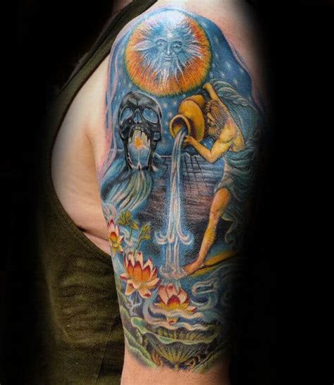 Aquarius Tattoos for Men - Ideas and Inspiration for Guys