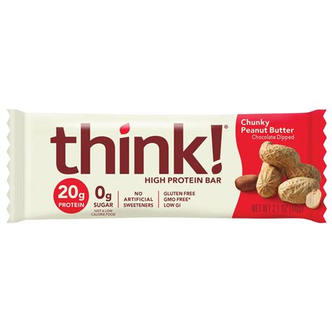 Buy Think High Protein Bar Chunky Peanut Butter 20g Protein 5 Count