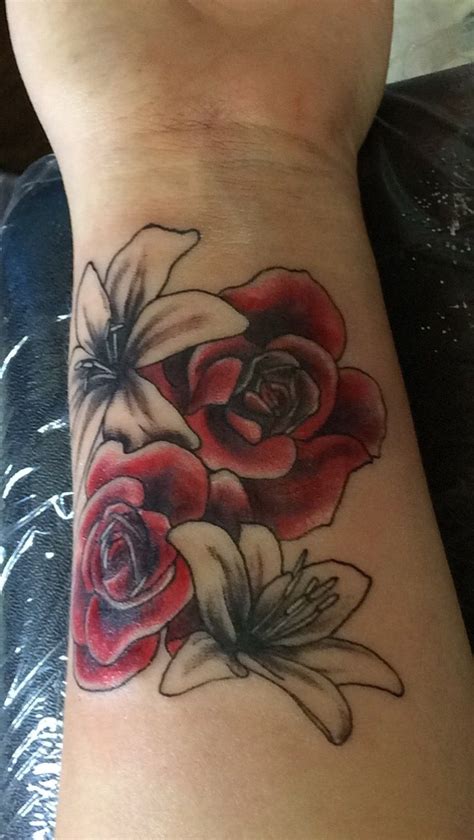 Roses and lillies tattoo Lilly Flower Tattoo, Lilly Tattoo Design ...