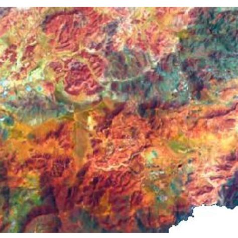 Interpreted lithology distribution map based on synthetic false colour... | Download Scientific ...