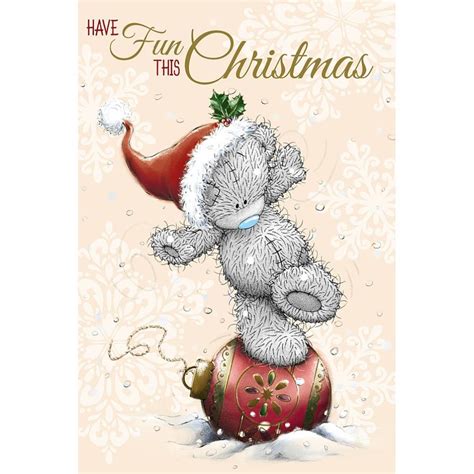 Tatty Teddy Balancing On Decoration Me To You Bear Christmas Card X01ms275 Me To You Bears