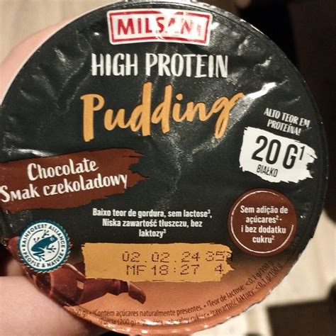 High Protein Pudding Smak Czekoladowy Milsani Kalorie Kj I Wartości Odżywcze Dine4fit Pl