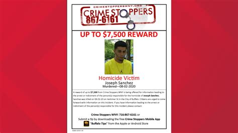 Crime Stoppers Wny Offering Reward For Information On Local Homicide