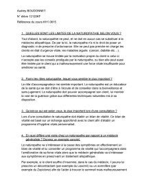 Exemple Questionnaire Bilan Naturopathique