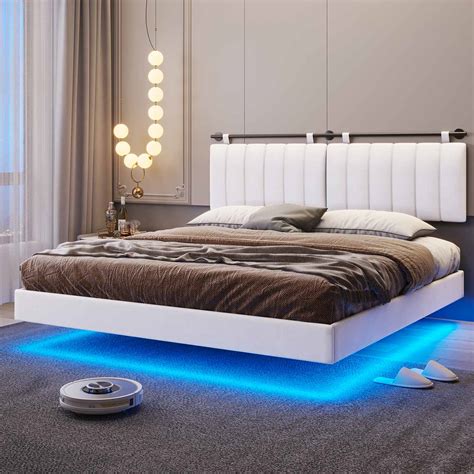 Floating Bed Frame With Led Lights Hot Sale Dakora Co