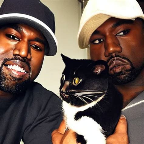 Kanye West With A Cat Stable Diffusion Openart