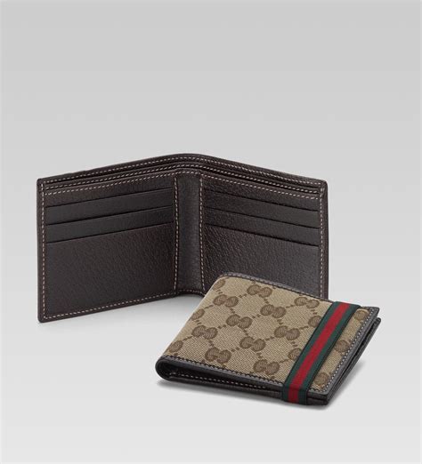 Gucci Original Gg Canvas Bi Fold Wallet In Beige For Men Lyst