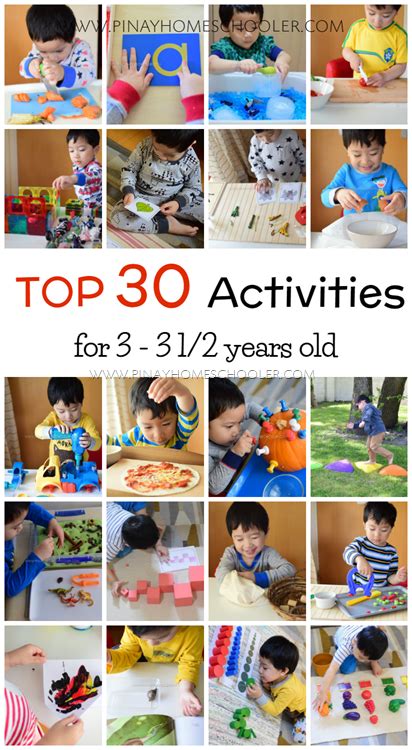 Top 30 Learning Activities For 3 To 35 Years Old The Pinay Homeschooler