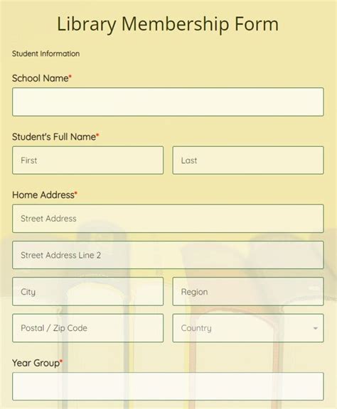 Free Membership Form Templates Formbuilder