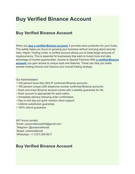 PPT Buy Verified Binance Account PowerPoint Presentation Free