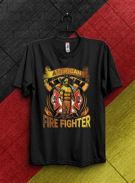 Firefighter T-shirt Design, vector design on Behance