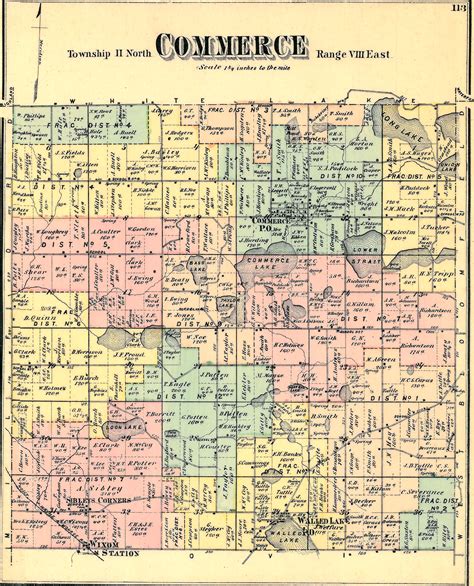 1872 Atlas Of Oakland County Michigan Fw Beers Publisher Oakland History Center At Pine