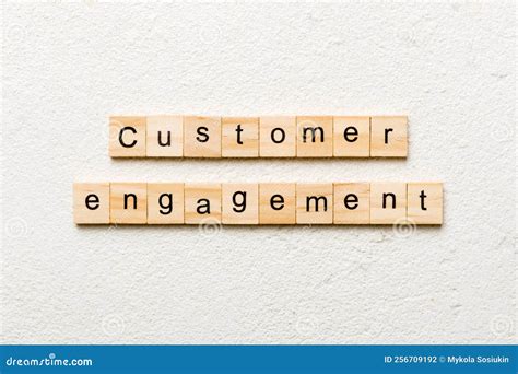 Customer Engagement Word Written On Wood Block Customer Engagement