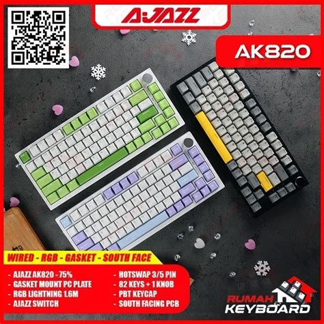 Jual Mechanical Keyboard Ajazz Ak Gts Rgb Wired Gasket