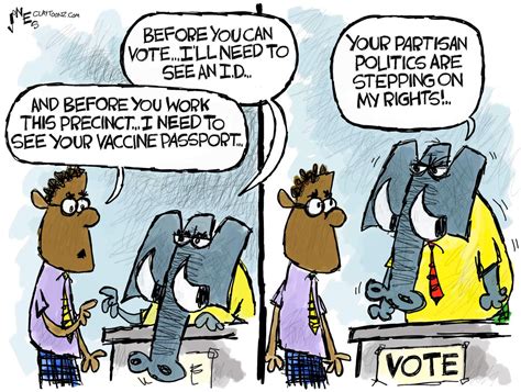 Political Cartoon U.S. gop covid vaccine voting rights | The Week