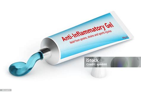 Photo Libre De Droit De Rendu 3d De Gel Antiinflammatoire Au Fil Blanc