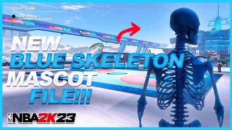 NEW BLUE SKELETON MASCOT FILE ANY LEVEL NBA 2K23 MASCOT GLITCH