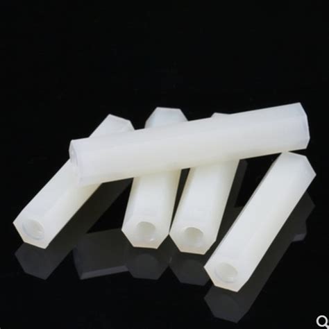 20 50pcs Female Female M2 M25 M3 M4 White Hex Nylon Standoff Spacer Column Flat Head Double