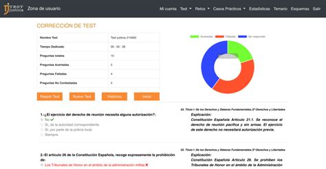 Tramitación Procesal test online y casos prácticos TestJusticia es