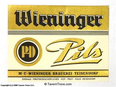 Item #40194 1966 Wieninger Pils Label