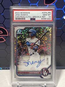 Jose Ramos Bowman Cpa Jrs Chrome Prospect Auto Speckle