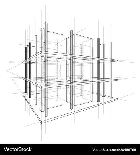 Drawing a house under construction Royalty Free Vector Image