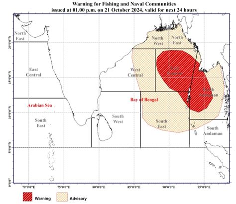 Warning For Heavy Rain Strong Winds And Rough Seas In The East Central