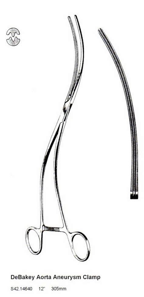 Debakey Aorta Aneurysm Clamp Mm Surgical Instruments