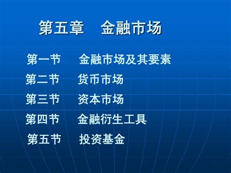 金融学ppt 第五章金融市场word文档在线阅读与下载无忧文档