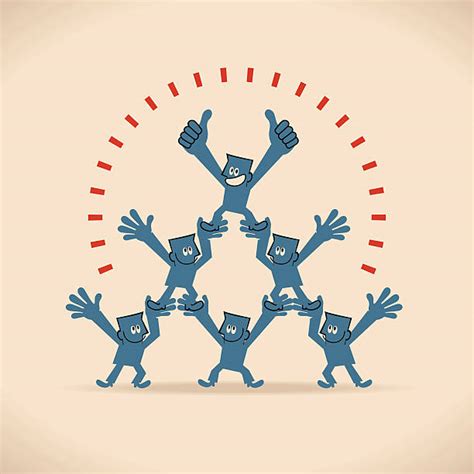 Cheerleading Pyramid stock vectors - iStock