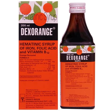 Dexorange Syrup Uses, side effects, and Alternatives