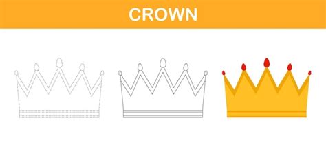 Feuille De Travail De Tra Age Et De Coloriage De La Couronne Pour Les