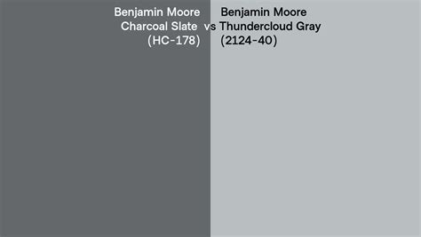 Benjamin Moore Charcoal Slate Vs Thundercloud Gray Side By Side Comparison