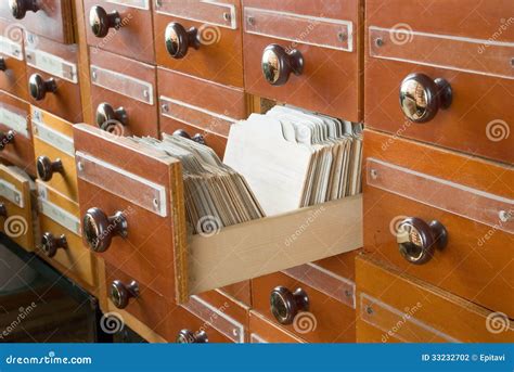 Library Card Catalog Stock Photo Image Of Furniture 33232702