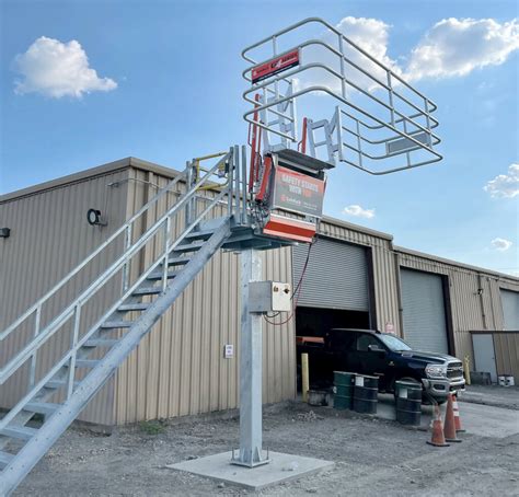 Gx Gangway With Safety Cage Installed At Gerdau Midlothian Steel Mill