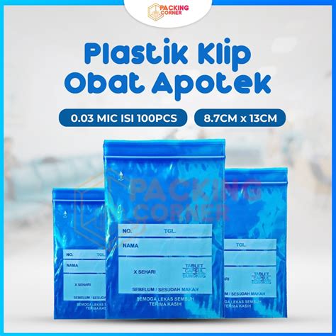 Jual Plastik Klip Zip Ziplock Zipper Obat Apotek Warna X Cm Isi