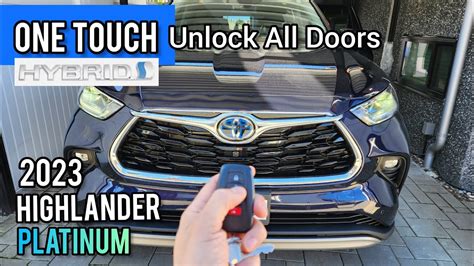 One Touch Unlock All Doors Tip You Didn T Know Toyota Highlander