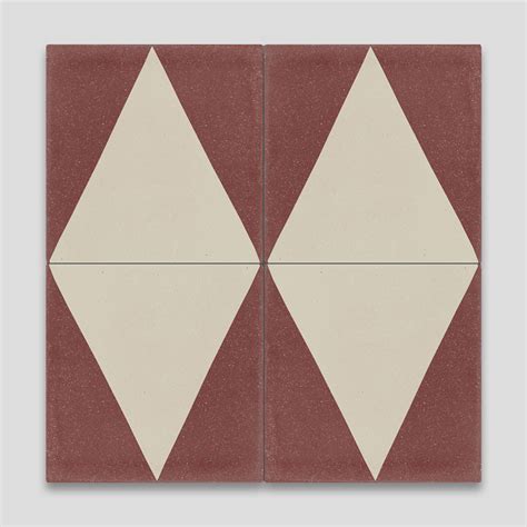 Burgundy Pyramid Encaustic Cement Tile Otto Tiles And Design