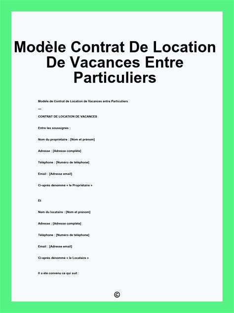Contrat De Location Voiture 6