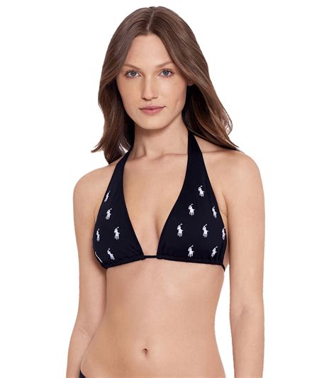 Polo Ralph Lauren Womens Logo Icons Halter Bikini Top At