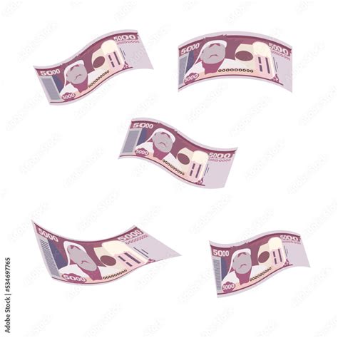 Mongolian Tugrik Vector Illustration Mongolia Money Set Bundle