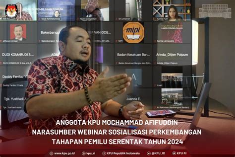 KPU RI On Twitter TemanPemilih Anggota KPU Mochammad Afifuddin