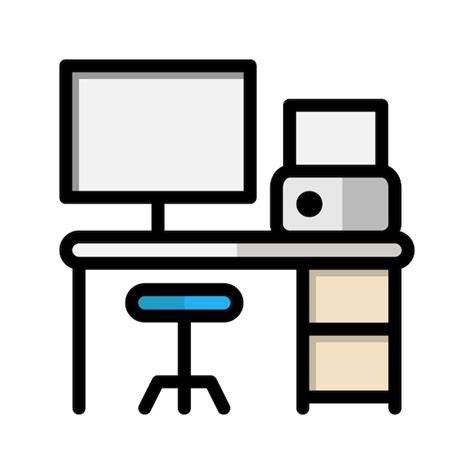 Premium Vector Work Desk Icon Editable Workspace Furniture Symbols